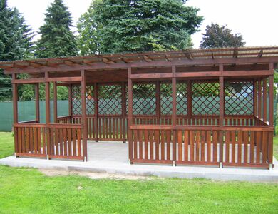 Dřevěná zahradní pergola - Pergoly na zahradu Vetas