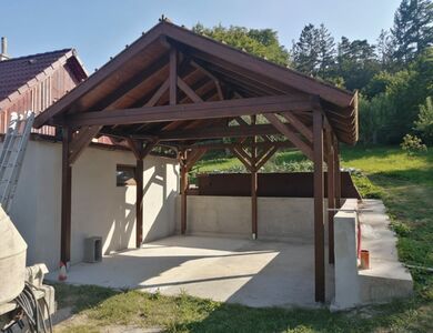 Garážový přístřešek se sedlovou střechou | Přístřešky na auto