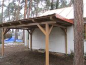 Pergola na auta - dřevěná