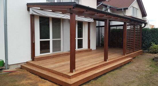 Zastínění terasy - posuvné