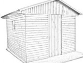 Domky na nářadí dřevěné