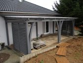  | Nové typy zastřešení terasy - pergola ke zdi domu