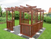 Pergola Hobby s přidaným plůtkem | Pergola Hobby 3x3 m