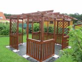 Pergola Hobby s přidaným plůtkem | Pergola Hobby 3x3 m