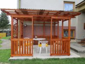 obr. 2 - pergola Hobby zastřešená u domu | Pergola Hobby zastřešená 3x3 m