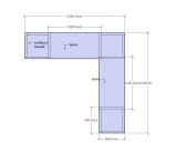 obr. 2 - půdorys | Rohové pergoly 2,3x2,3m