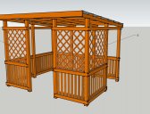 obr. 3 - možnost doplnění mřížek | Zastřešená pergola 3x2,5m