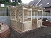 obr. 9 - uzavření zadního vchodu | Zastřešená pergola 3x2,5m