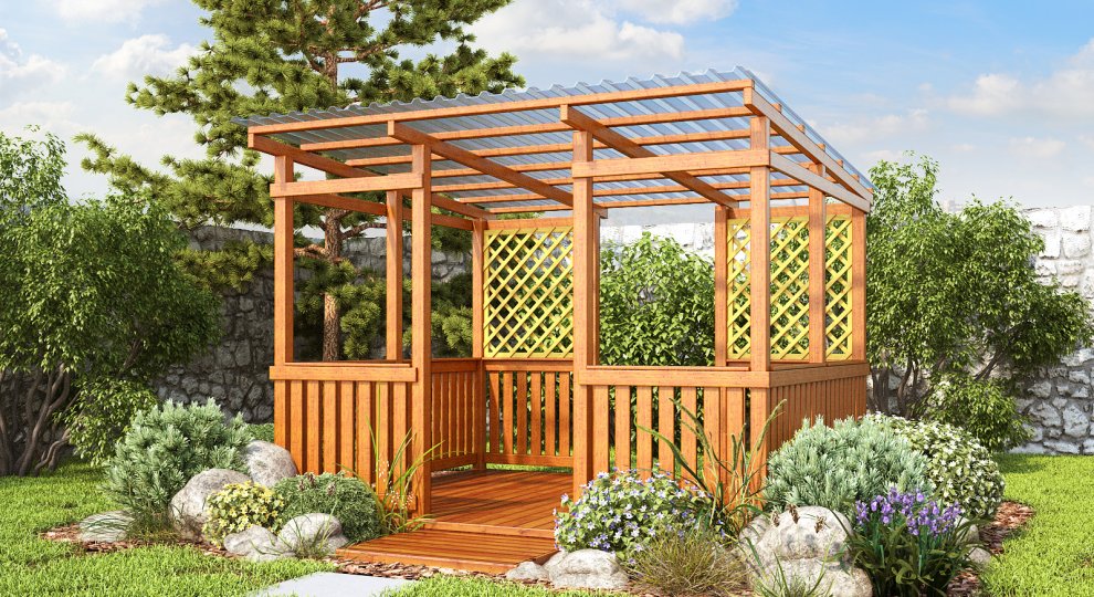  | Zastřešená pergola 3x2,5m