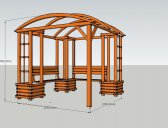 obr. 1 - základní provedení | Rohové pergoly s oblouky