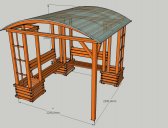 obr. 2 - základní provedení + krytina | Rohové pergoly s oblouky