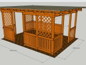 pergola Hobby zastřešená - základní provedení | Pergola Hobby zastřešená 4x3m