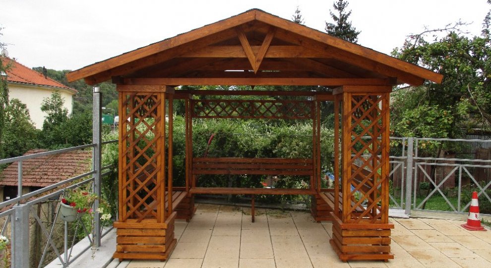Dřevěný altán Besídka 3x3m