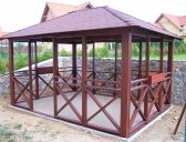 obr. 6 - varianta 3, velikost 4x3m | Dřevěný altán Vetas 3x3m