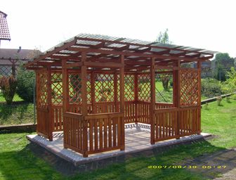 Pergoly Hobby zastřešené 4x3m